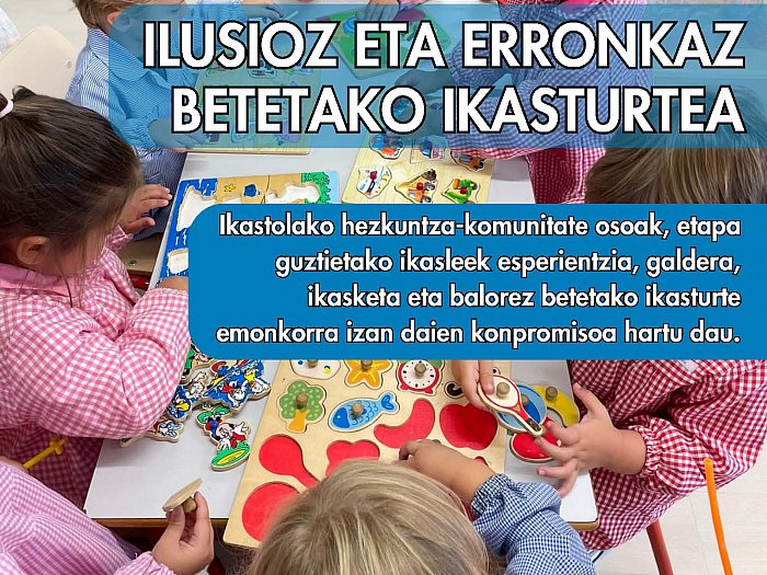 Ilusioz eta erronkaz betetako ikasturtea