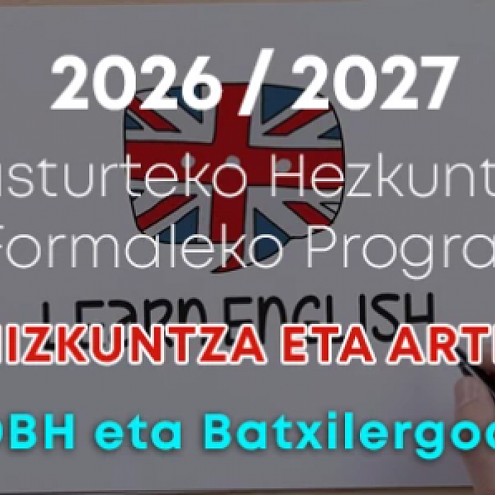 2026-2027 ikasturteko Hezkuntza Ez-Formaleko jardueretan izena emoteko epea ZABALIK
